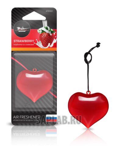 Купить AIRLINE AFSE001 Ароматизатор подвесной пластик Сердце клубника со сливками