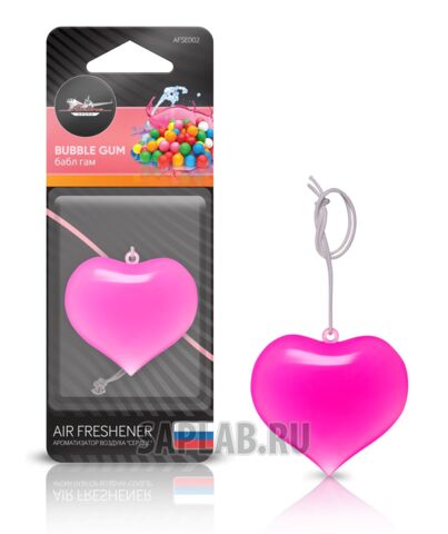Купить AIRLINE AFSE002 Ароматизатор подвесной пластик Сердце бабл гам