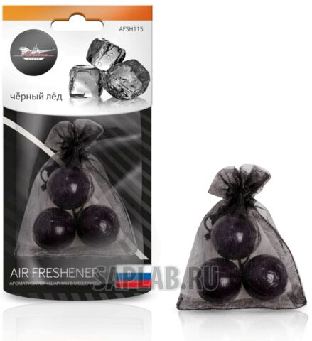 Купить AIRLINE AFSH115 Ароматизатор Шарики в мешочке черный лед