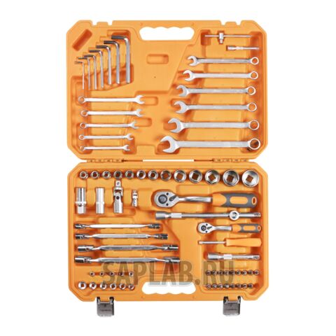 Купить AIRLINE AT7642 Набор инструментов универсальный 76 предметов + фонарь, пласт.кейс