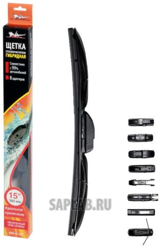 Купить AIRLINE AWBH380 Щетка стеклоочистителя 380 мм (15) гибридная AIRLINE