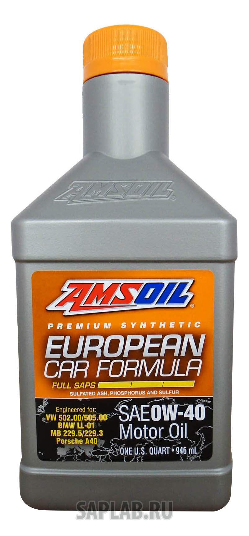 Купить AMSOIL EFOQT Моторное масло Amsoil European Car Formula 0W-40 0,946л