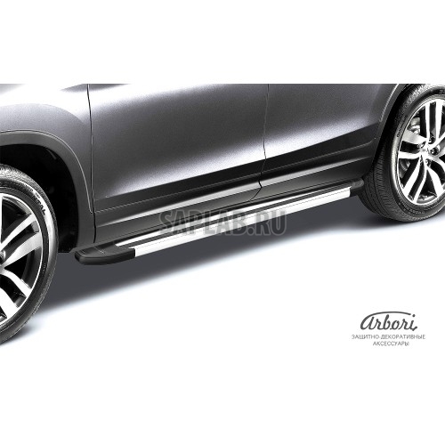 Купить ARBORI AFZDAALTR41504 Комплект защиты штатных порогов алюминиевый профиль Arbori