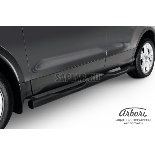Купить ARBORI AFZDAFKG1305B Защита штатных порогов Arbori d76 с проступью черная FORD KUGA 2013-
