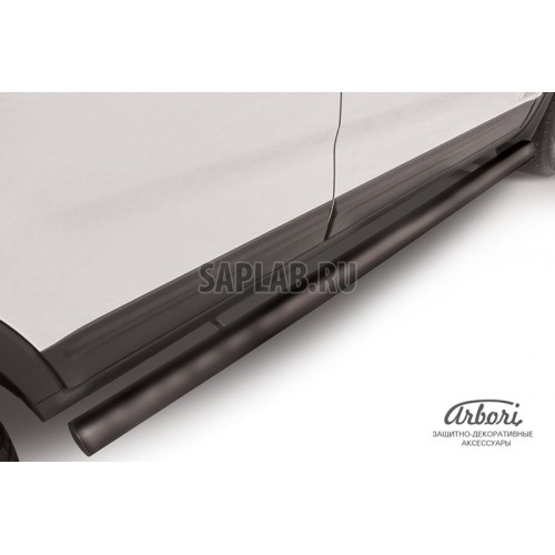 Купить ARBORI AFZDAKS1307B Защита штатных порогов Arbori d76 труба черная KIA SORENTO 2013-2014