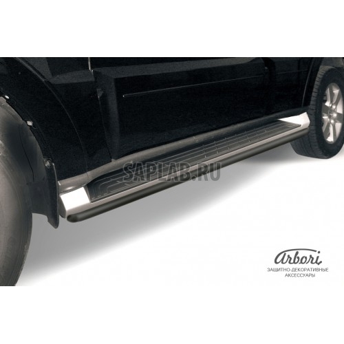 Купить ARBORI AFZDAMPJ14B Защита штатного порога Arbori d42 черная MITSUBISHI PAJERO IV 2006-