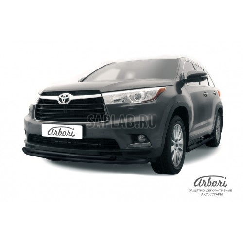 Купить ARBORI AFZDATHI1402B Защита переднего бампера Arbori d57+d42 двойная радиусная TOYOTA HIGHLANDER 2014-