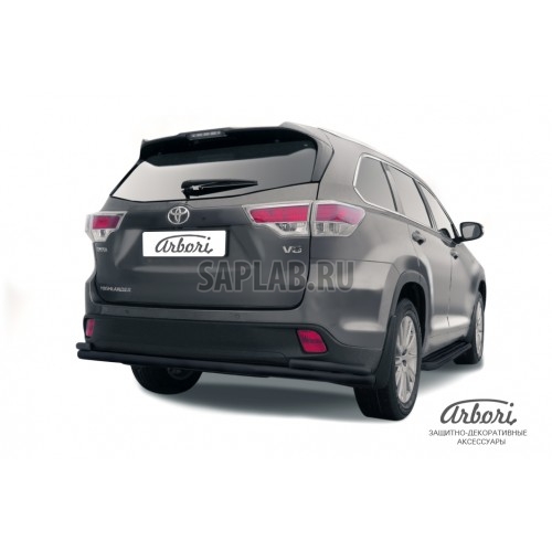 Купить ARBORI AFZDATHI1414B Защита заднего бампера Arbori d57+d42 двойная длинная черная TOYOTA HIGHLANDER 2014-
