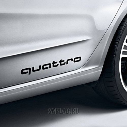 Купить Audi 4G0064317AY9B Комплект из двух наклеек Audi quattro Sticker Set - Brilliant Black 2017