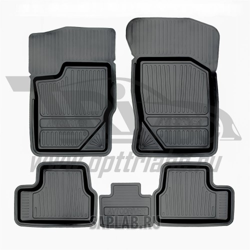 Купить AVTODRIVER ADRJET003 Коврики салона резиновые с бортиком для ВАЗ Гранта/Калина (2011-) раньше был ADRJET004