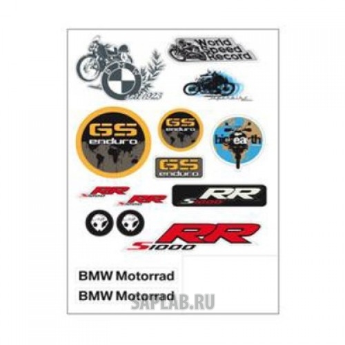 Купить BMW 76738521315 Комплект наклеек BMW Motorrad Style DoubleR Stickers Set, артикул 76738521315