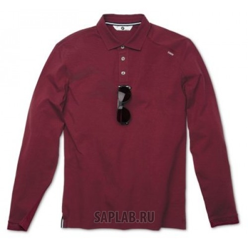Купить BMW 80142285206 Мужская рубашка-поло BMW с длинным рукавом, BMW Long-Sleeve Polo Shirt, men, Bordeaux, артикул 80142285206