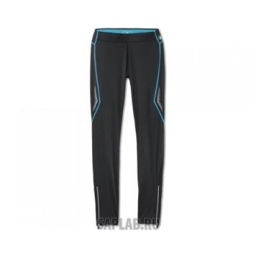 Купить BMW 80142361122 Женские спортивные штаны BMW Athletics Sports Tights, long, ladies, Black - Ocean Blue, артикул 80142361122
