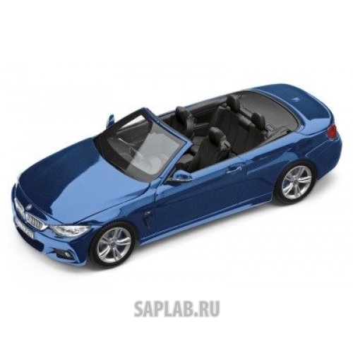 Купить BMW 80422336865 Модель автомобиля BMW 4 серии Кабриолет (F33), Estoril Blue, Scale 1:43, артикул 80422336865