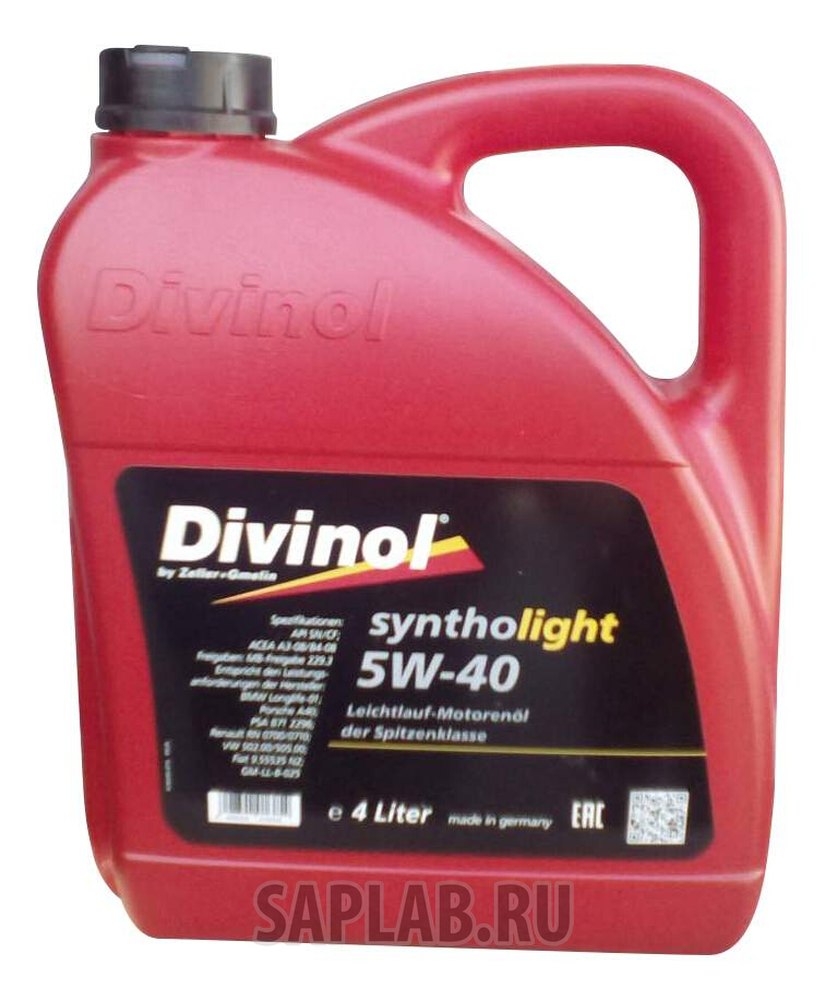 Купить DIVINOL 49520K004 Моторное масло Divinol Syntholight 5W-40 4л