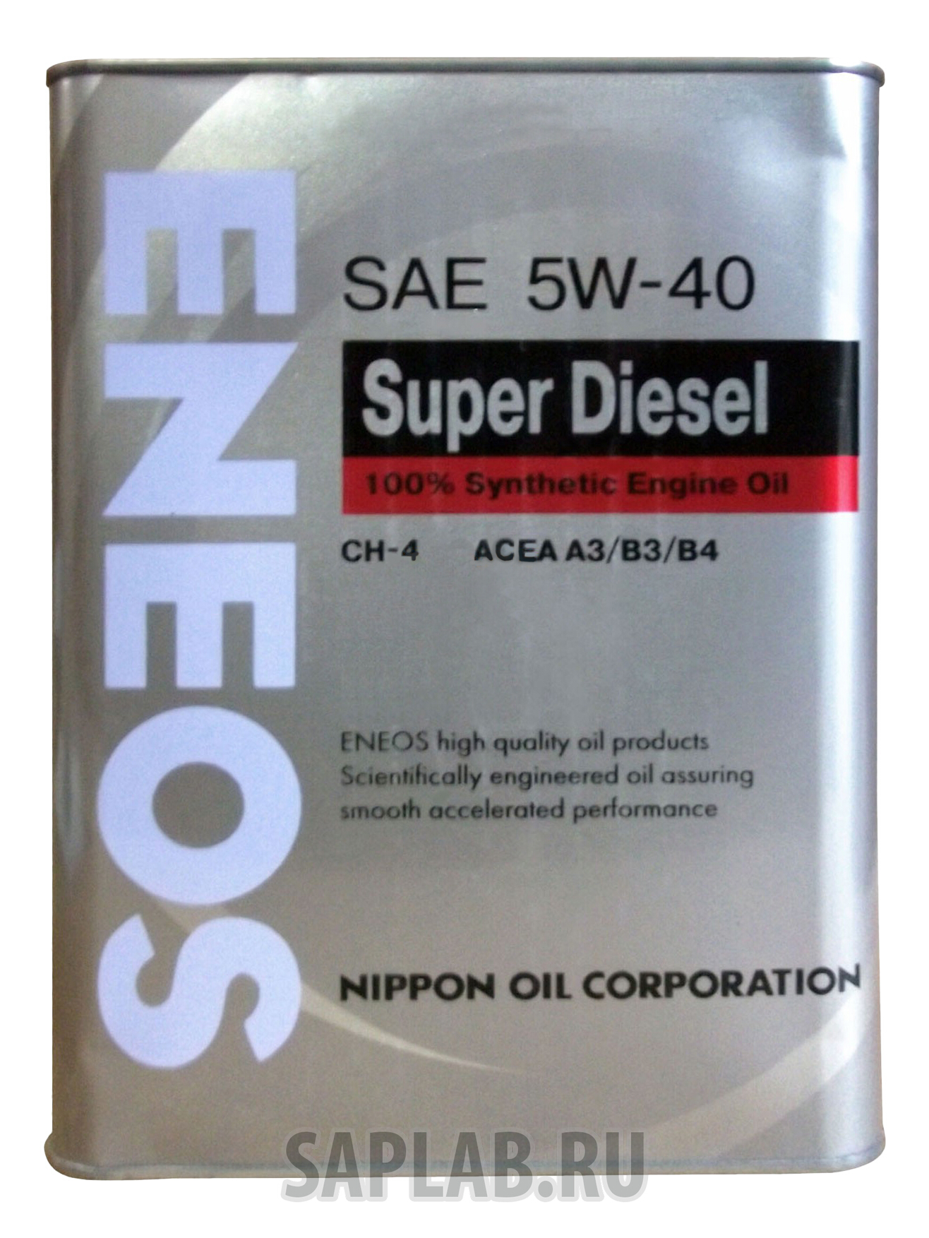 Купить ENEOS 8801252021308 Моторное масло Eneos Super Diesel Synthetic SAE 5W-40 4л