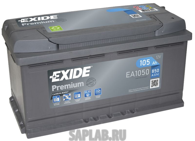 Купить EXIDE EA1050 Акб Premium 105a/Ч (Ea1050) (-/+) 12v 850a En 315x175x205 EXIDE EA1050