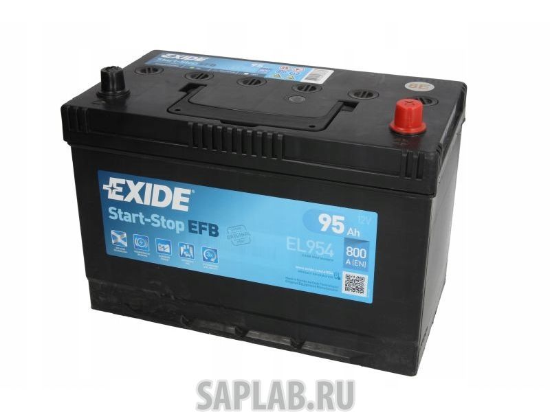 Купить EXIDE EL954 Аккумулятор автомобильный EXIDE Start-Stop EFB 12V 95Ah 800A B1 el954