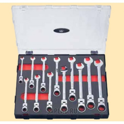 Купить FORCE K51210F K51210F Набор трещоточных комбинированных ключей с поворотной головкой 12 пр.