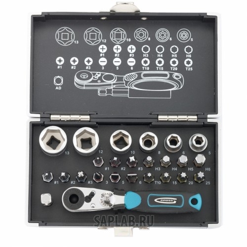 Купить GROSS 11361 Набор бит и головок торцевых ,1/4