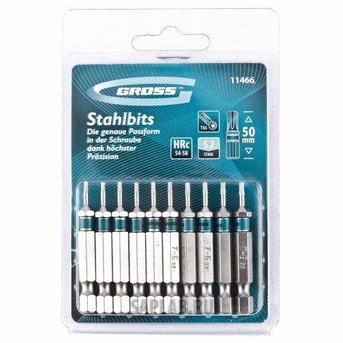 Купить GROSS 11466 Набор бит TORX 6х50, сталь S2, 10 шт //GROSS