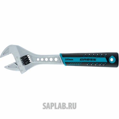 Купить GROSS 15561 Ключ разводной, 200 мм,CrV, двухкомпонентная ручка //GROSS