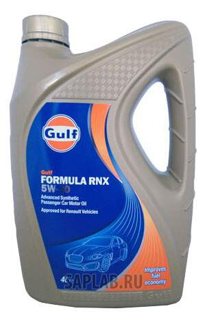 Купить GULF 120108001659 Моторное масло Gulf Formula RNX 5W-30 4л