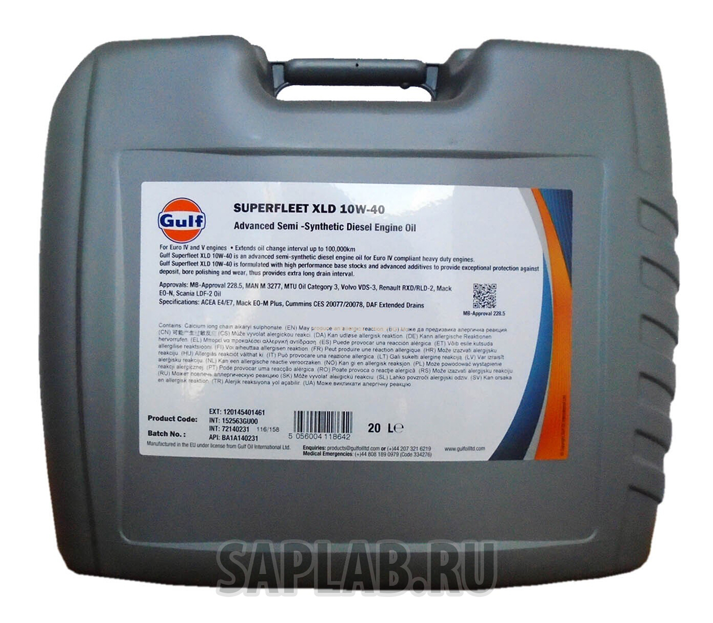 Купить GULF 120145401461 Моторное масло Gulf Superfleet XLD 10W-40 20л