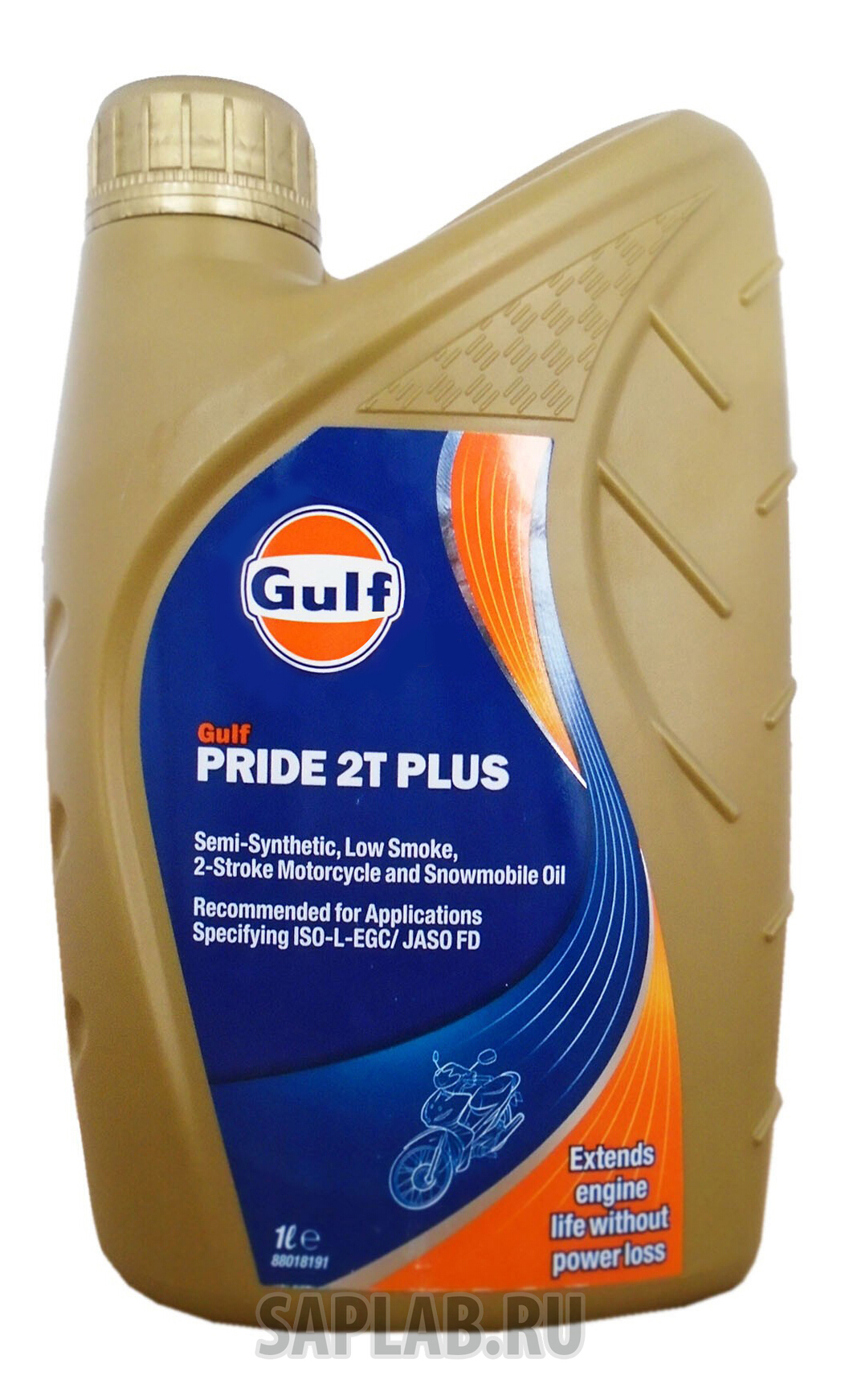 Купить GULF 130803201756 Моторное масло Gulf Pride 2T Plus 10W-40 1л