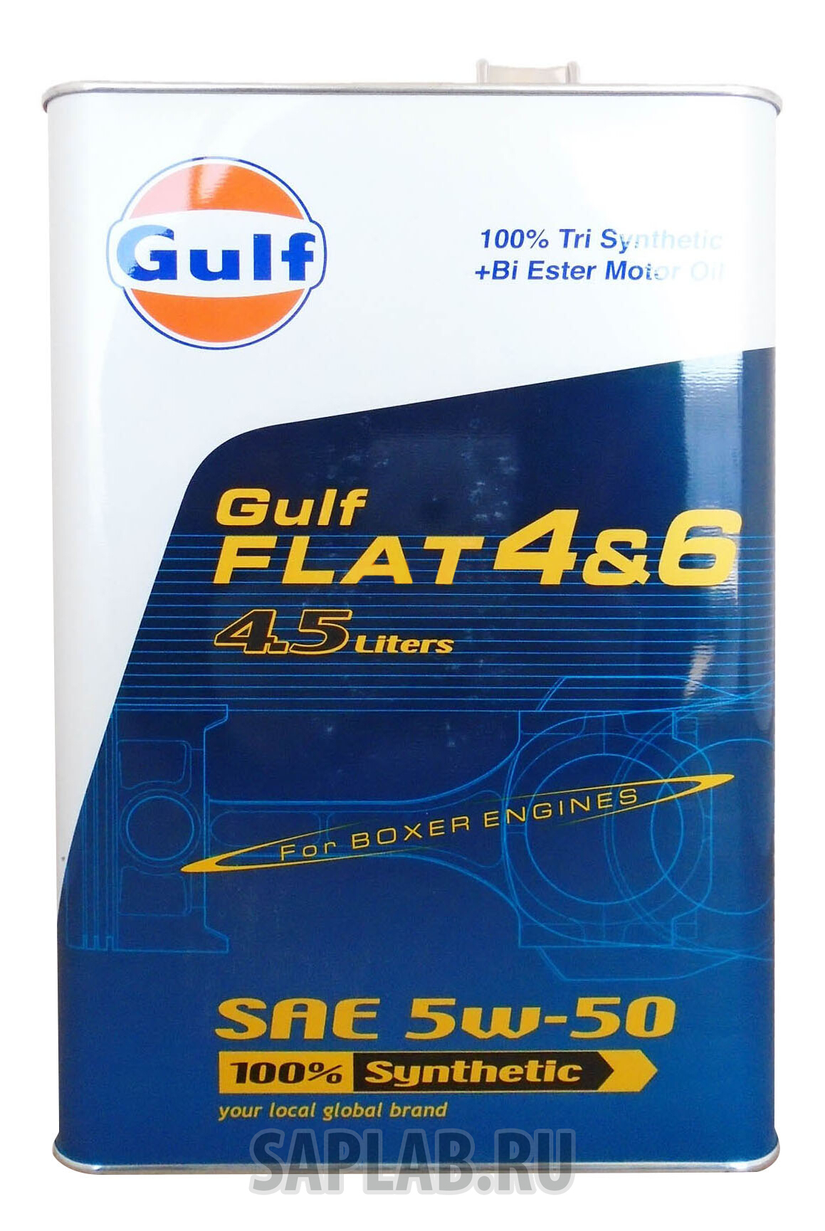 Купить GULF 4932492120330 Моторное масло Gulf FLAT 4&6 5W-50 4,5л