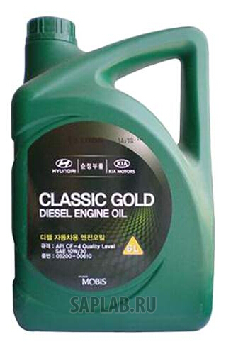 Купить HYUNDAI-KIA 520000610 Моторное масло Hyundai Classic Gold Diesel Engine Oil 10W-30 CF-4 6л