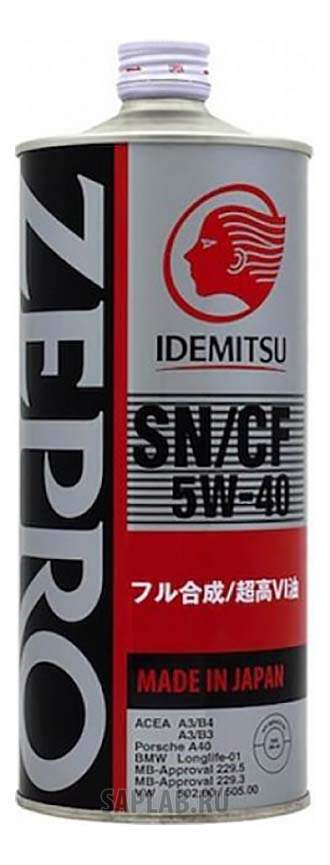 Купить IDEMITSU 1849001 Моторное масло Idemitsu Zepro Euro Spec 5W-40 1л