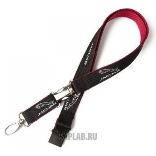 Купить Jaguar JDGF745BKA Лента с карабином Jaguar Lanyard Leaper, Black/Red, артикул JDGF745BKA