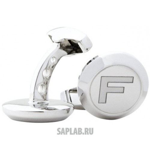 Купить Jaguar JJCLFTC Посеребренные запонки Jaguar F-type 'F' Cufflinks Silver, артикул JJCLFTC