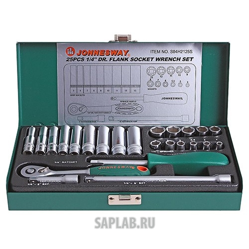 Купить JONNESWAY S04H2125S Набор головок торцевых стандартных и глубоких 1/4