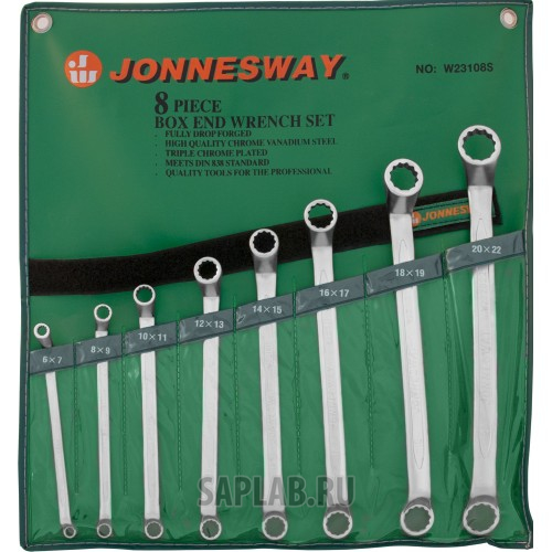 Купить JONNESWAY W23108S Набор ключей накидных 75-гр., 6-22 мм, 8 предметов, W23108S JONNESWAY