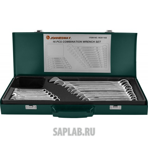 Купить JONNESWAY W26116S Набор ключей комбинированных 6-24 мм, 16 предметов, W26116S JONNESWAY