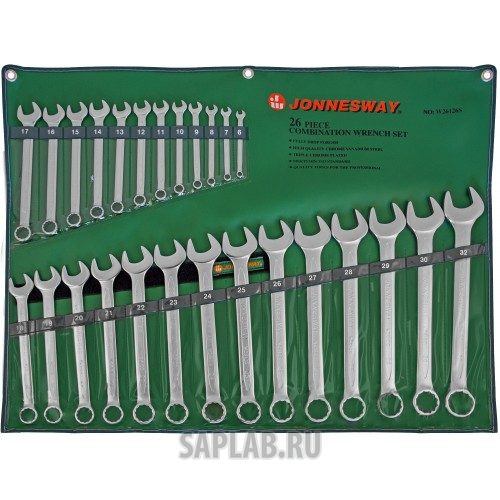 Купить JONNESWAY W26126S Набор ключей комбинированных 6-32 мм, 26 предметов, W26126S JONNESWAY