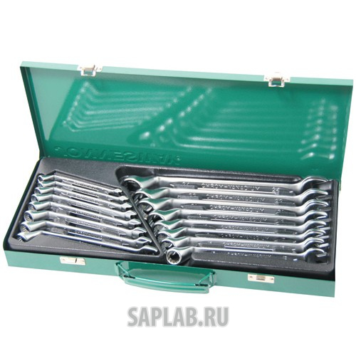 Купить JONNESWAY W69116S Набор ключей комбинированных (накидной профиль 75-гр) 7-24 мм, 16 предметов., W69116S JONNESWAY