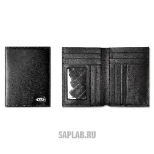 Купить Kia R8480AC512K Кожаный кошелек Kia Leather Wallet, Black, артикул R8480AC512K