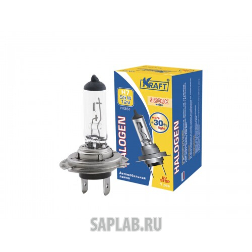 Купить KRAFT KT700081 Автолампа H7 +30% 12v 55w (PX26d)