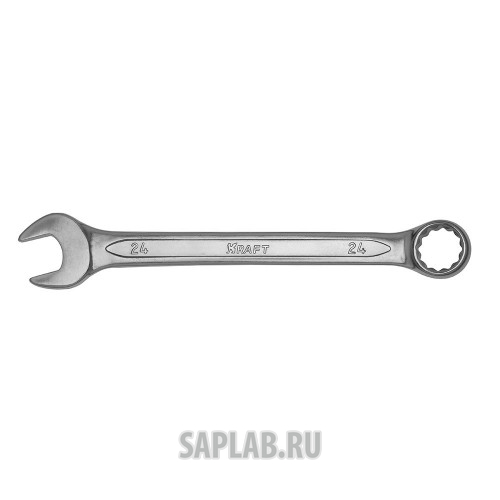 Купить KRAFT KT700518 Ключ комбинированный 24 мм (Cr-V; холодный штамп, холдер)