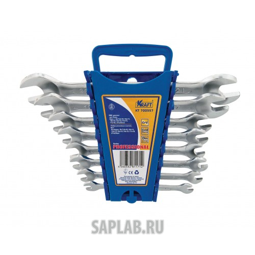 Купить KRAFT KT700557 Ключ рожковой набор 8шт: 6*7,8*10,10*11, 0*13,12*14,14*15,17*19,21*23мм (пл.держ)