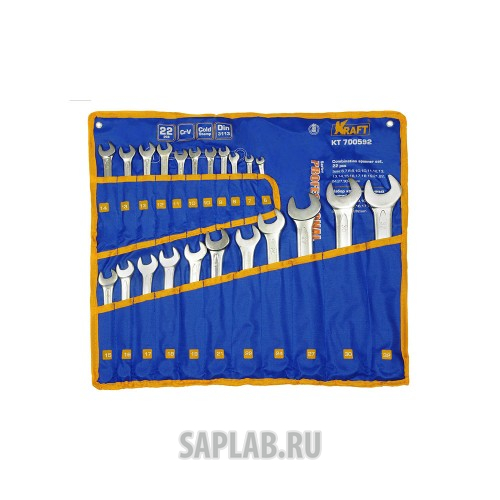 Купить KRAFT KT700592 Ключ комбинированный набор 22шт: 6-19,21,22,24,27,30,32мм (сумка)
