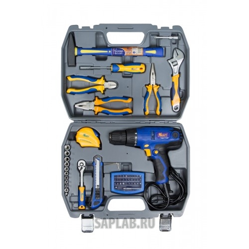 Купить KRAFT KT703004 Набор инструментов с сетевым шуруповертом 58 предметов