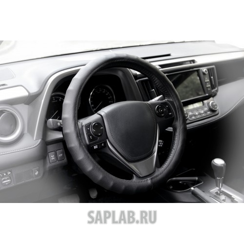 Купить KRAFT KT800303 Оплетка ребристая, гладкая иск. кожа, черная, 37-39 см/М