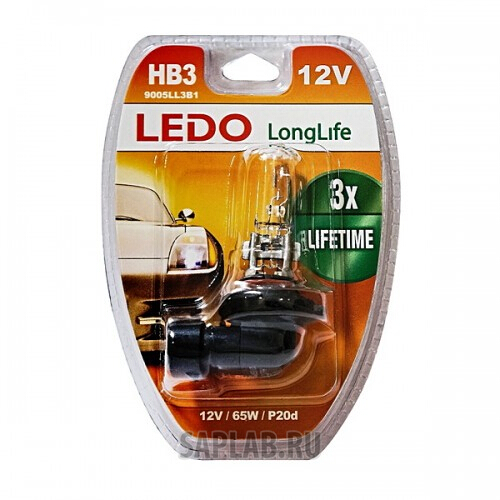 Купить LEDO 9005LL3B1 Лампа HB3 LEDO LongLife 12V 65W блистер