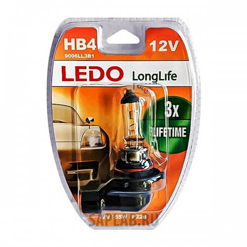 Купить LEDO 9006LL3B1 Лампа HB4 LEDO LongLife 12V 55W блистер