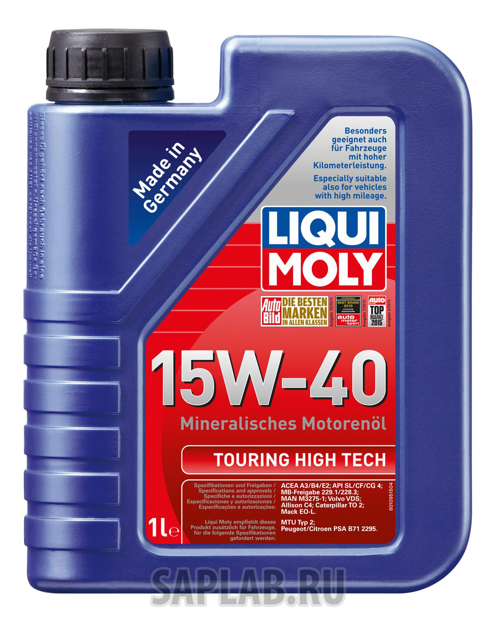 Купить LIQUI MOLY 1095 Моторное масло Liqui moly Touring High Tech 15W-40 1л