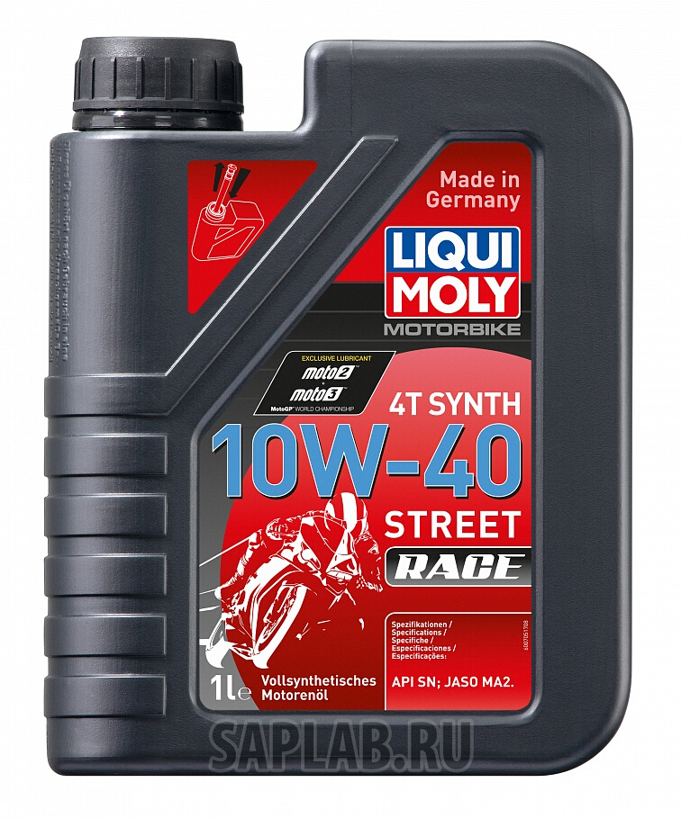 Купить LIQUI MOLY 20753 Масло моторное Liqui moly Motorbike 4T Synth Street Race 10W-40 1л